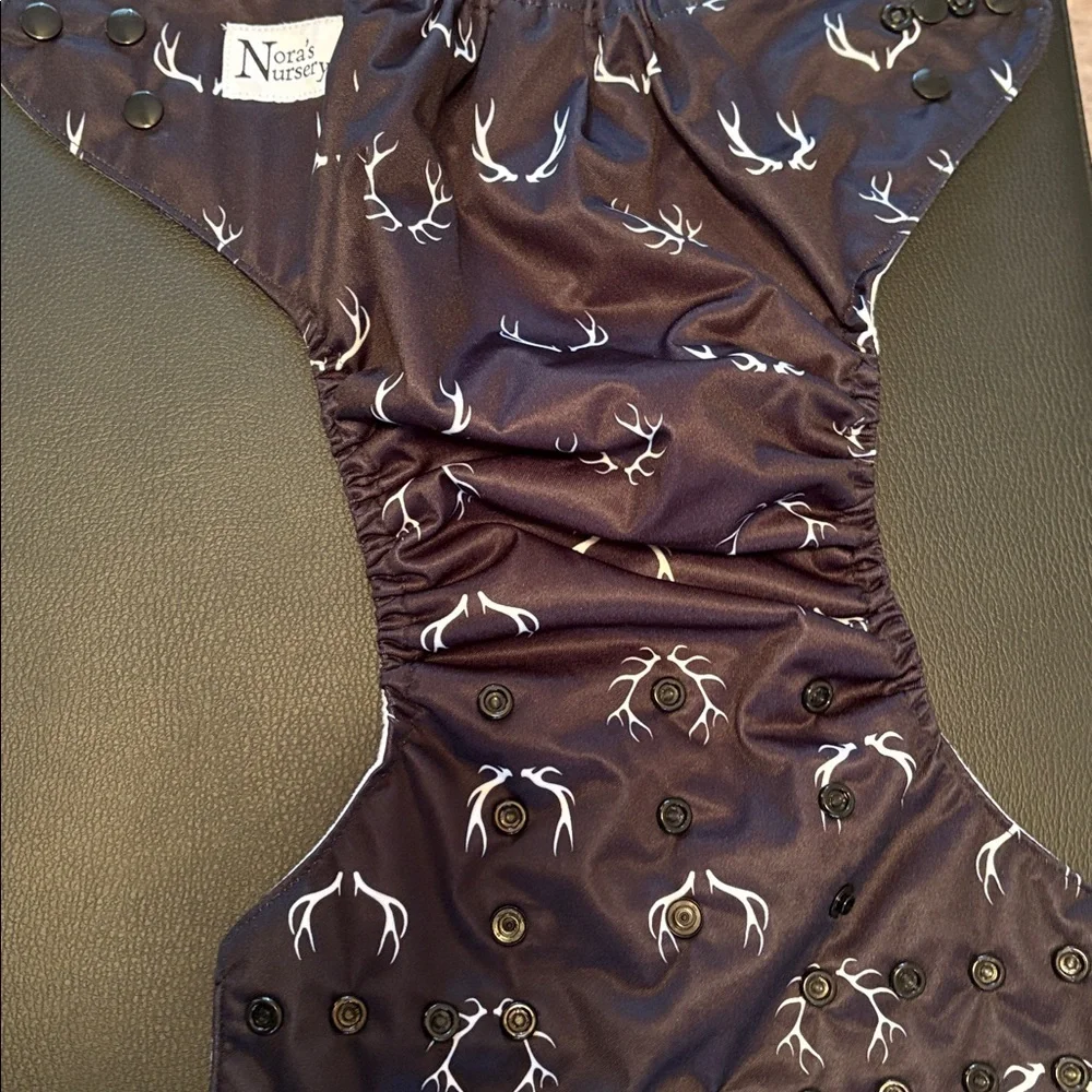 Nora's Nursery Black Antler Cloth Diaper Shell